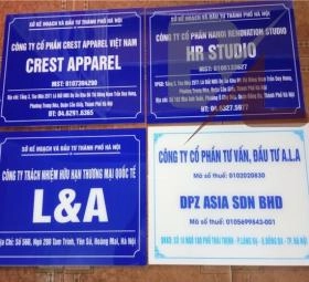 Bảng số nhà mica dán decal