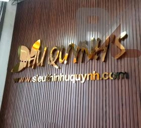 CHỮ INOX VÀNG GƯƠNG 